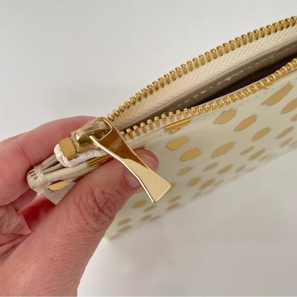 Kate Spade New York Flamingo Dot Gold Pencil Pouch - Picture 6 of 10